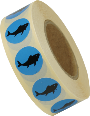 20x20mm „Fisch“ 1000 Etiketten pro Rolle – Bild 2