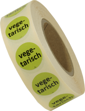 20x20mm „Vegetarisch“ 1000 Etiketten pro Rolle – Bild 2