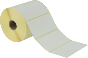 Thermoetiketten 100x50mm, weiss, permanent klebend 1000 Etiketten pro Rolle – Bild 2