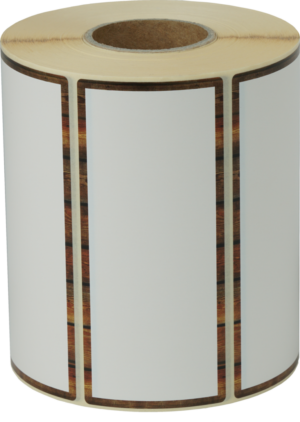 Etiketten 115x50mm Rechteckig, Holzoptik, permanent klebend 1000 Etiketten pro Rolle – Bild 1