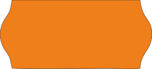 Preisetiketten 26x12mm weiss leuchtorange ablösbar – Bild 1