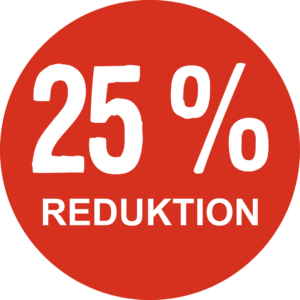 Aktionsetiketten 30mm Kreise "25% REDUKTION" 1000 Etiketten pro Rolle – Bild 3
