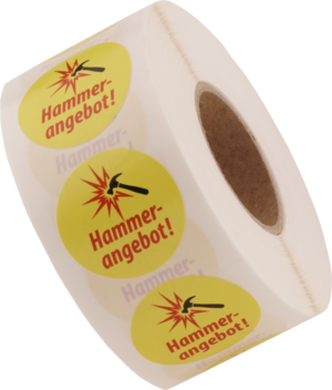 Aktionsetiketten 35mm Kreise "Hammerangebot" 1000 Etiketten pro Rolle – Bild 2