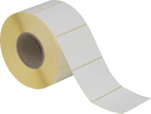 Thermoetiketten 58x43mm, weiss, permanent klebend 1040 Etiketten pro Rolle – Bild 2