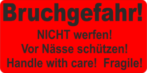 Warnetiketten 68x34mm "Bruchgefahr!" – Bild 1