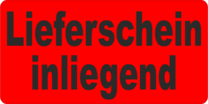 Warnetiketten 68x34mm "Lieferschein inliegend" – Bild 1
