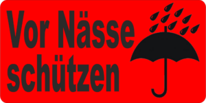 Warnetiketten 68x34mm "Vor Nässe schützen" – Bild 1