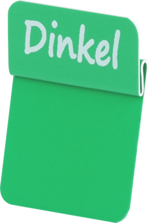 Aktionsreiter 26x13mm „Dinkel“ grün/weiss  pro Packung 10 Stück – Bild 1