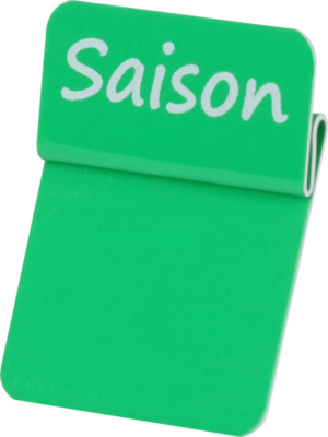 Aktionsreiter 26x13mm „Saison“ grün/weiss pro Packung 10 Stück – Bild 1