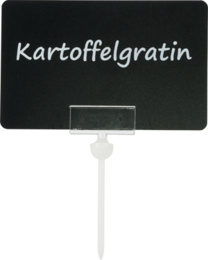 Preisschildhalter zum Stecken weiss mit beweglichem Kopf – Bild 2