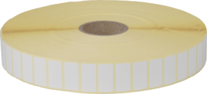 Etiketten 26x13mm, weiss, permanent klebend 12000 Etiketten pro Rolle – Bild 1