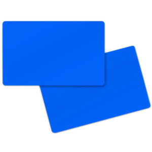 PVC Karten  86 x 54 x 0,76 mm beidseitig hellblau glanz pro Pack 100 Karten – Bild 1