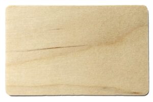 Holzkarte, Echtholzfurnier, 86 x 54 x 0,76 mm pro Pack 100 Karten – Bild 1