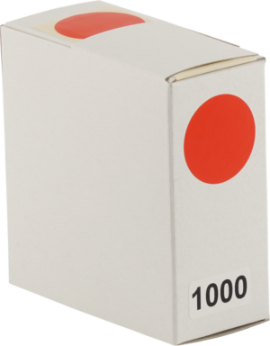 Markierungspunkte Papier Ø30mm, rot, 1000 Etiketten pro Rolle – Bild 2