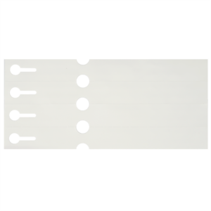 Schlaufenetiketten Weiss 4-bahnig 25,5 x 228mm auf Rolle – Bild 4