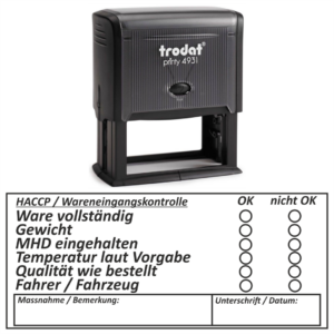 Stempel zur HACCP / Wareneingangskontrolle – Bild 1