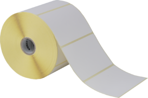 Thermoetiketten 101.6 x 63.5mm, weiss, permanent klebend 1100 Etiketten pro Rolle – Bild 2