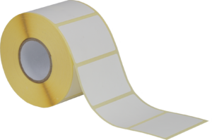Thermoetiketten 60x40mm, weiss, permanent klebend – Bild 2