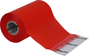 Thermotransferband rot APR 5, Wachs/Harz 110mm x 300m, Kern 25,4mm Aussenwicklung – Bild 2