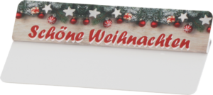 Aktionsreiter 86x18mm „Schöne Weihnachten (rot)“ pro Pack 10 Stück – Bild 1