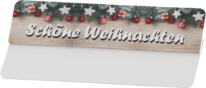 Aktionsreiter 86x18mm „Schöne Weihnachten (weiss)“ pro Pack 10 Stück – Bild 1