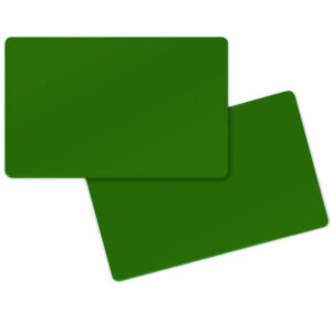 PVC Karten  86 x 54 x 0,76 mm beidseitig grün glanz pro Pack 100 Karten – Bild 1